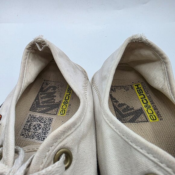 Vans EcoCush Womens Size 9 White Canvas Sneakers Floral Embroidery Casual - Picture 9 of 13